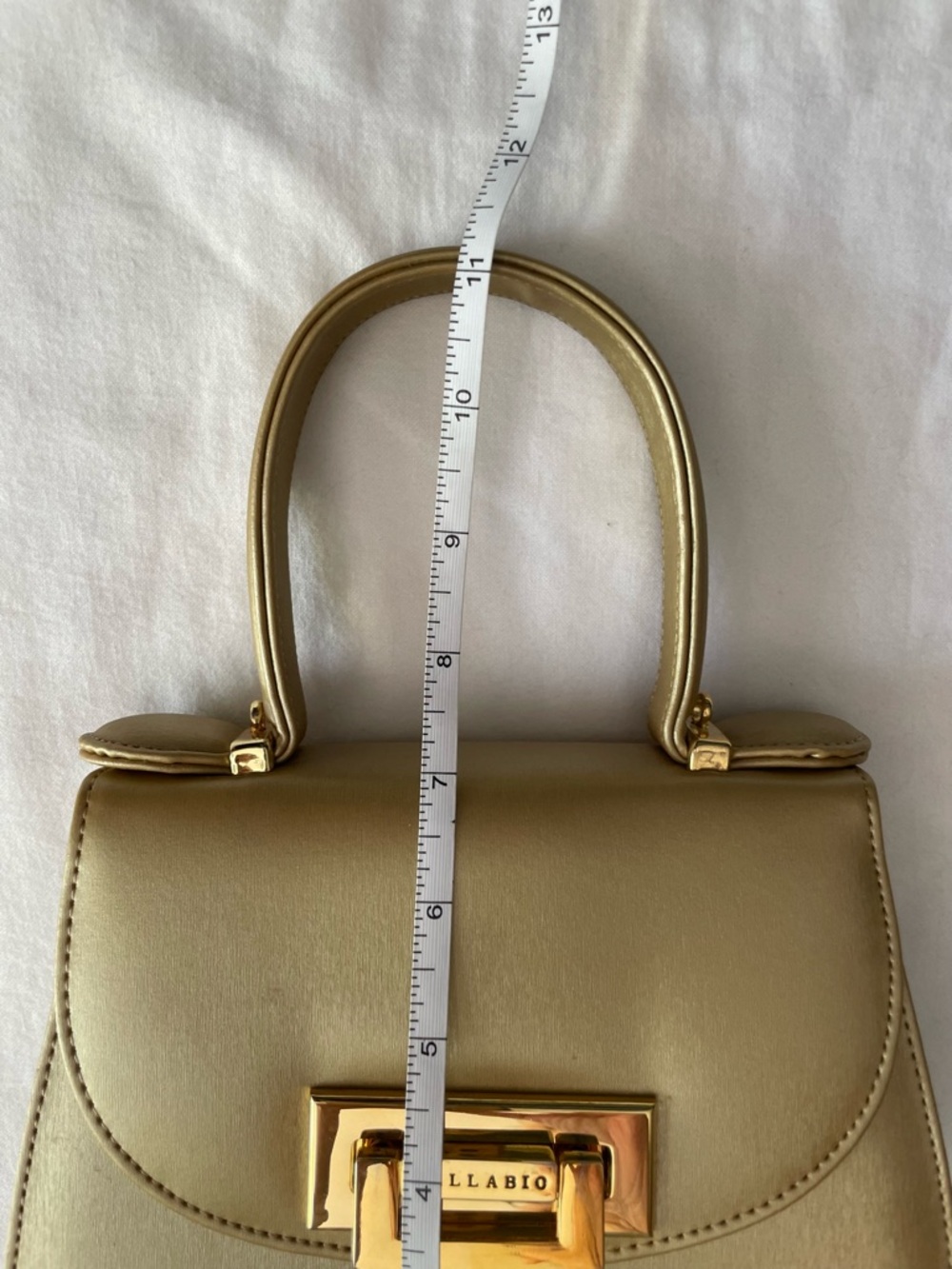 Vintage Metallic Gold Top-Handle Evening Mini Bag - Picture 7 of 10